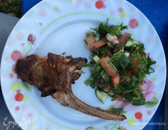 Каре ягненка в апельсиново-гранатовом соусе Каре ягненка в апельсиново-гранатовом соусе