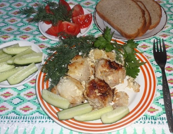 Запеканка с фрикадельками и цветной капустой