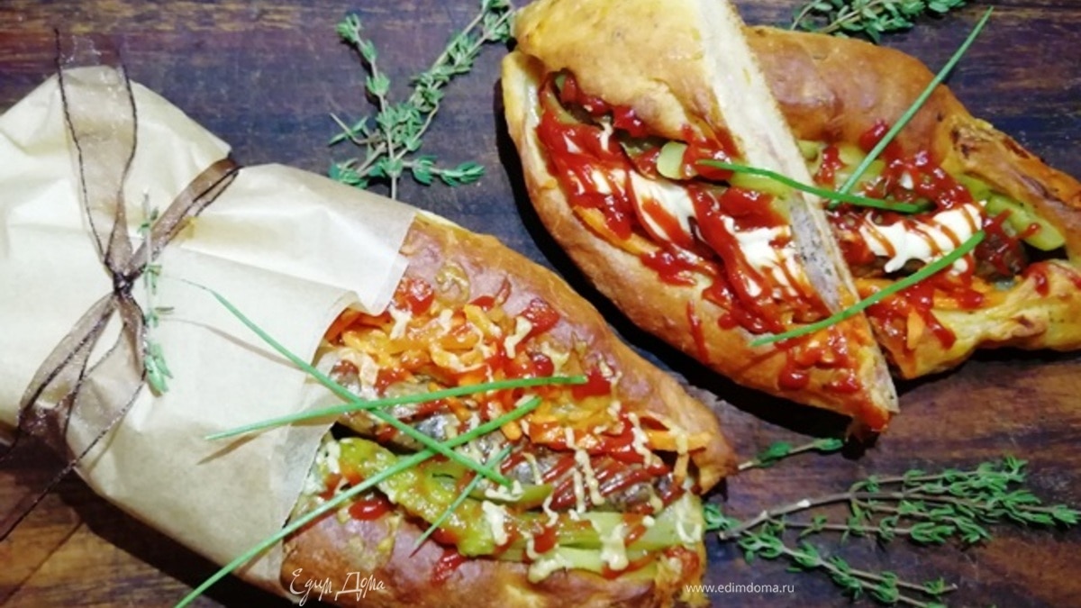 Баварские бутерброды-булочки с колбасой