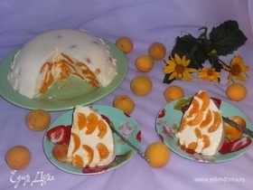 Желейный торт «Абрикосы в сметане»