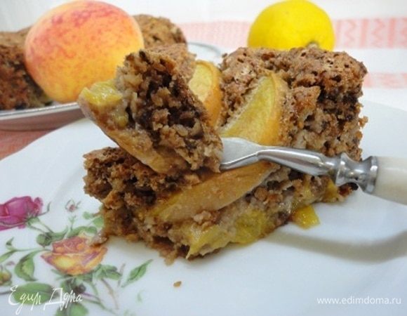 Овсяной пирог с персиками Овсяной пирог с персиками