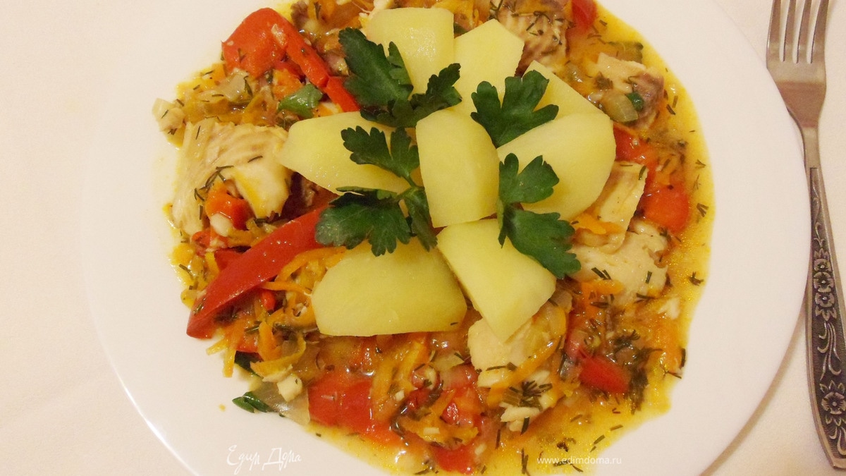 Гуляш из тилапии