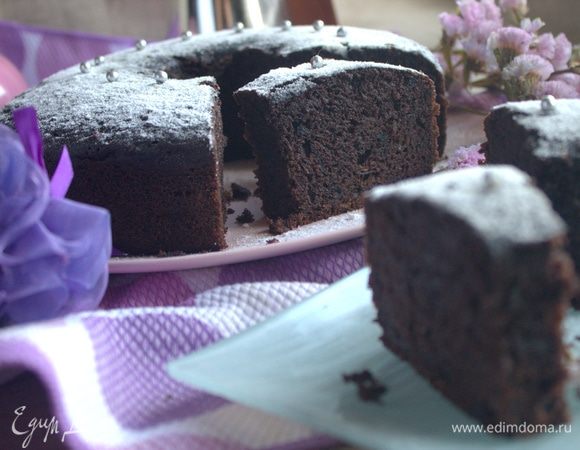 Шоколадный кекс с кабачком и яблоком Шоколадный кекс с кабачком и яблоком