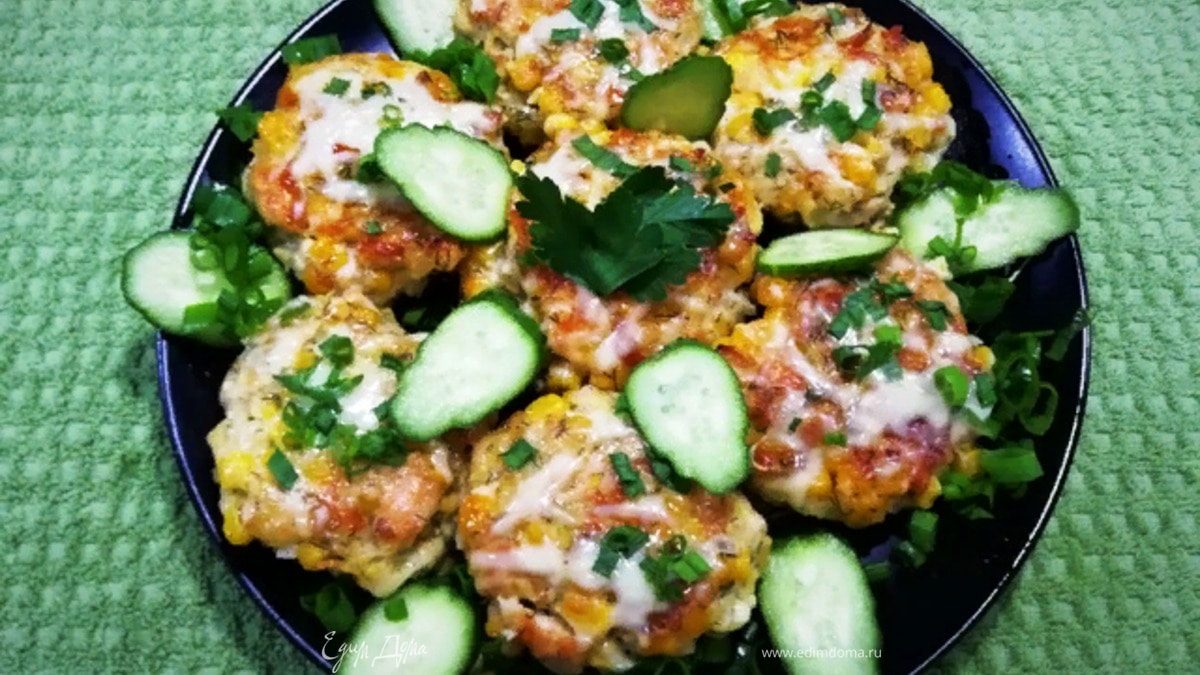 Котлеты из курицы и кукурузы
