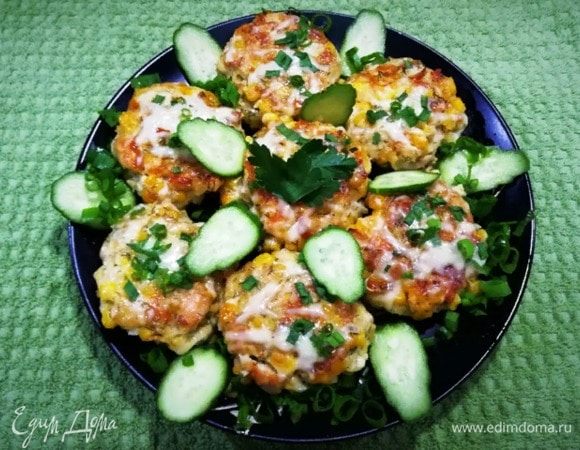 Котлеты из курицы и кукурузы