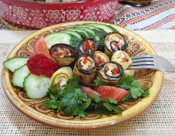 Овощные рулетики с рикотой 