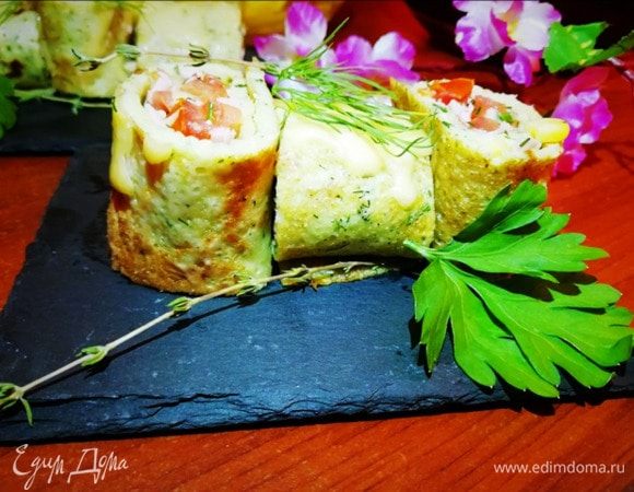 Кабачковые блинчики с начинкой