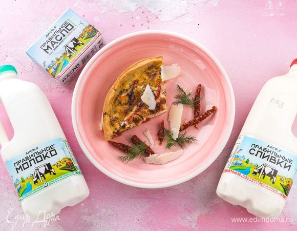 Киш с курицей и овощами