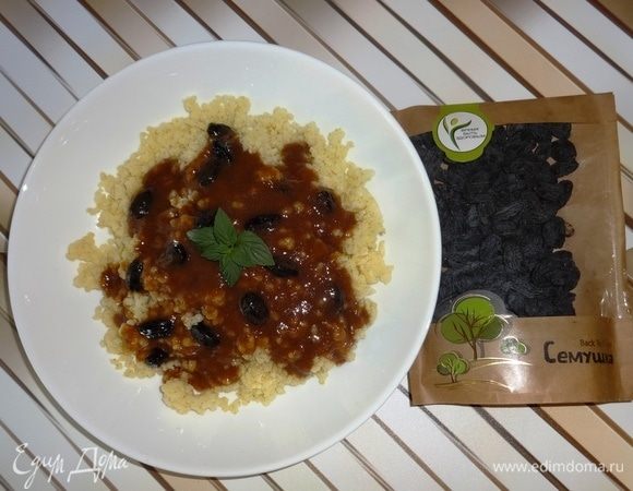 Пшенная каша с фруктовым соусом