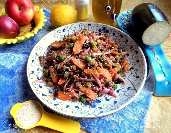 Гречка с баклажаном и морковкой Гречка с баклажаном и морковкой