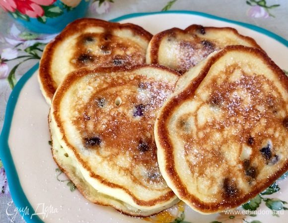Оладушки с черникой
