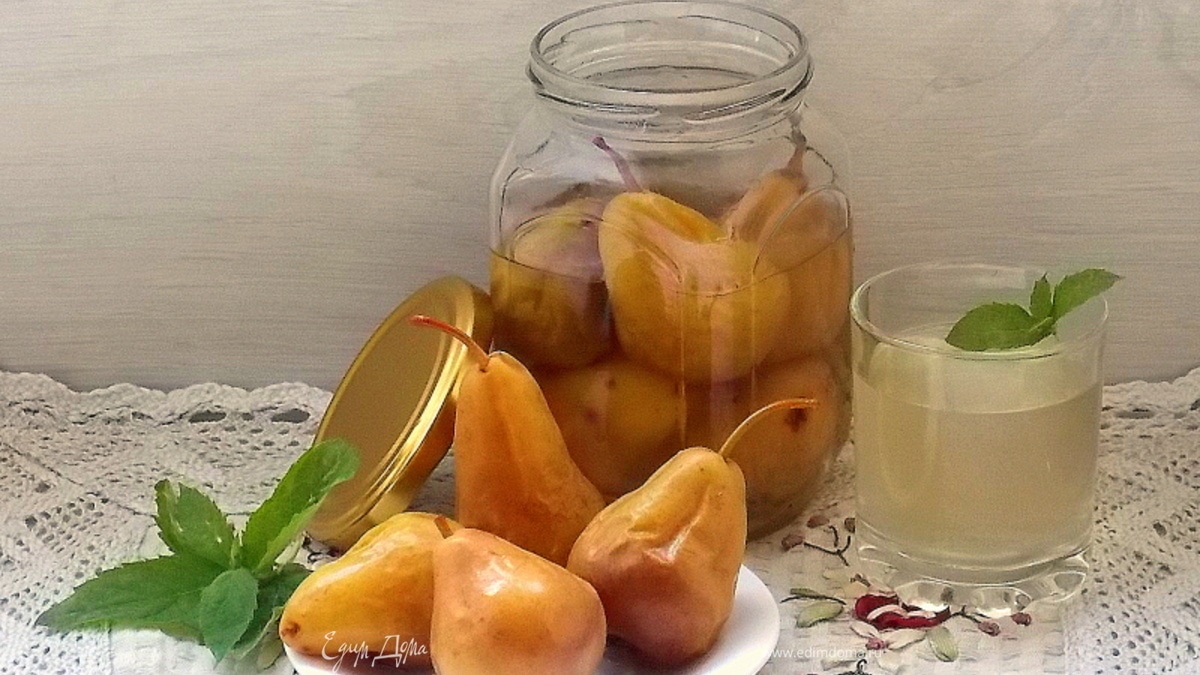 Груши в мятном сиропе
