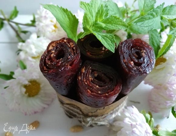 Сливовая пастила с мятой и имбирем