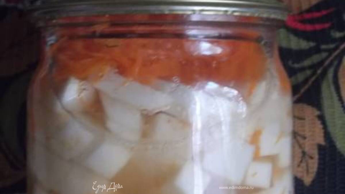 Консервированная редька с морковью на зиму