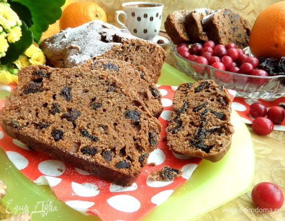 Постный кекс с черносливом 