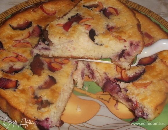 Сметанный манник с фруктами Сметанный манник с фруктами