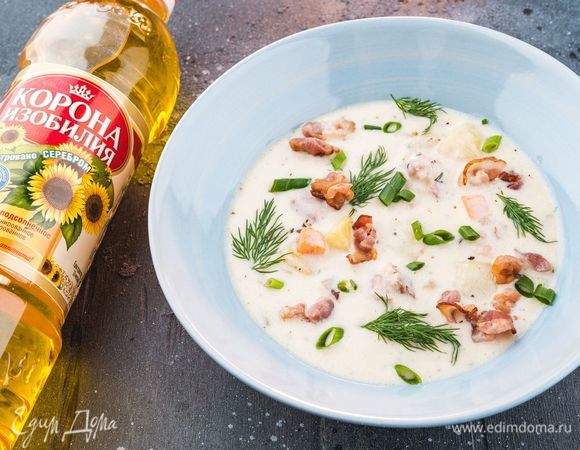 Сырный суп с копченостями Сырный суп с копченостями