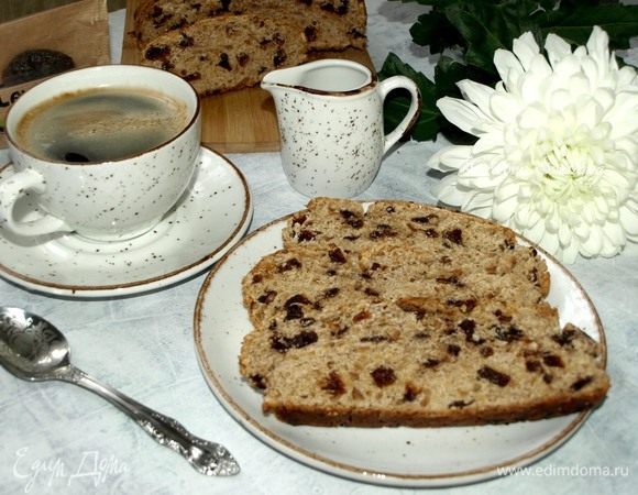 Арахисовый хлеб с сушеной сливой и шоколадом