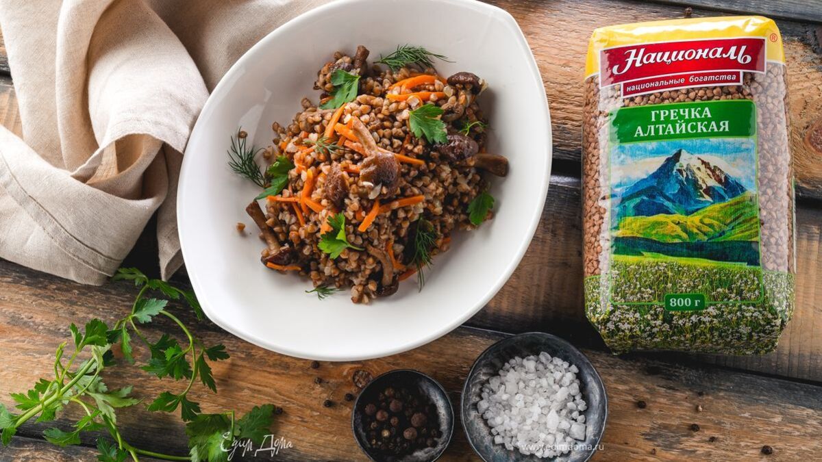 Гречка с грибами