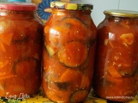 Баклажаны в томатной заливке