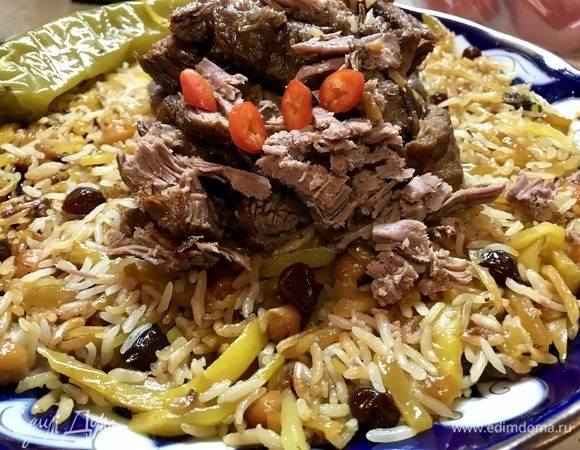 Плов из вчерашнего мяса и стейков из пачки Плов из вчерашнего мяса и стейков из пачки