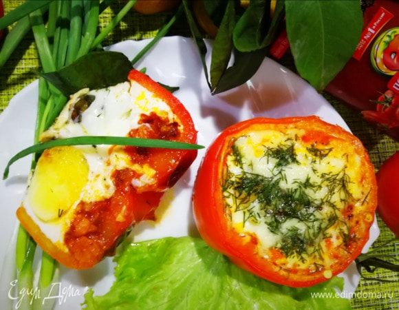 Яйца по-итальянски, запеченные в перце Яйца по-итальянски, запеченные в перце
