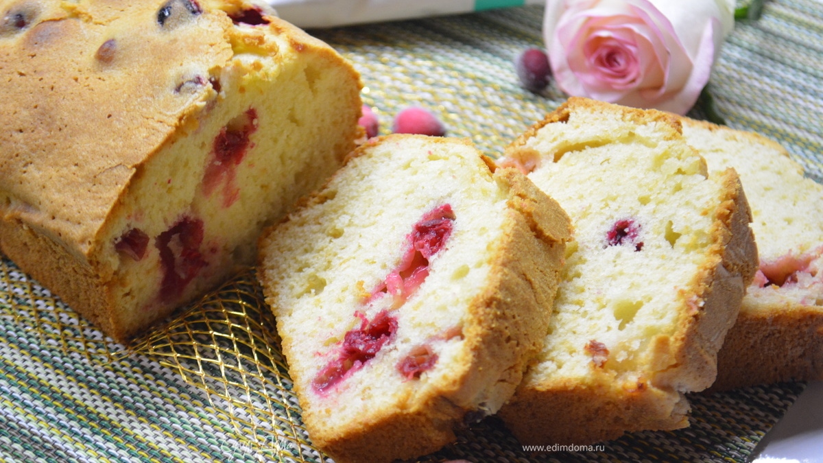 Кекс с клюквой и белым шоколадом