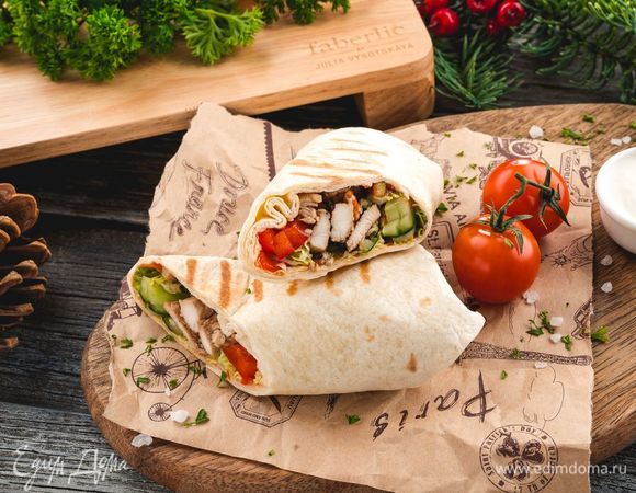 Ролл с курицей и овощами Ролл с курицей и овощами