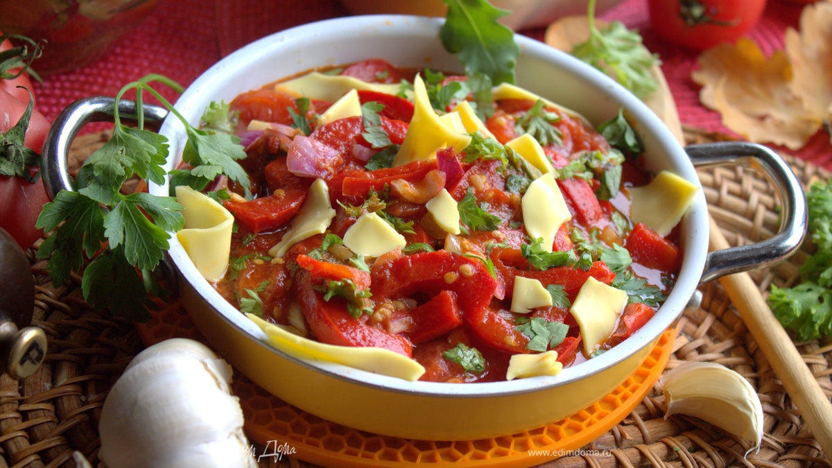 Теплые овощи с сыром «Листопад»