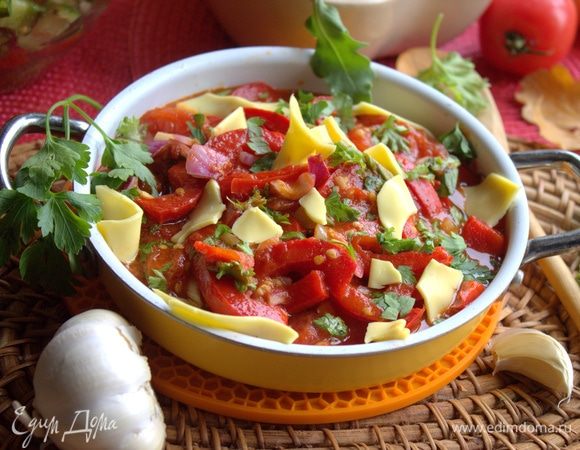 Теплые овощи с сыром «Листопад»