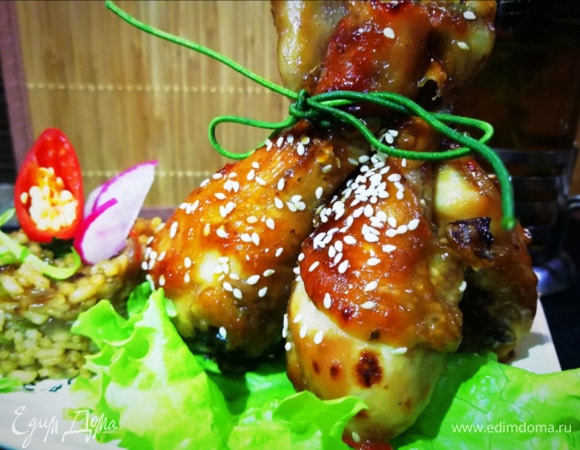 Курица с рисом по-азиатски