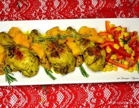 Куриная голень с тыквой Куриная голень с тыквой