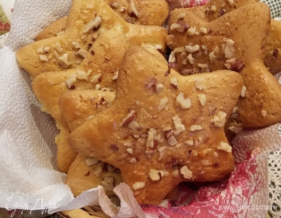 Молочно-ореховые коржики Молочно-ореховые коржики