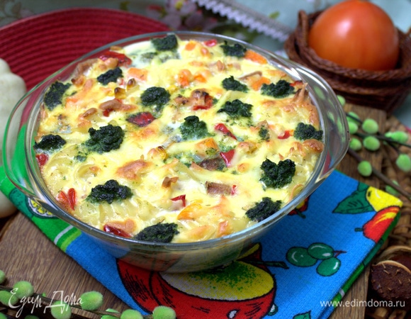 Запеканка с брокколи и шпинатом Запеканка с брокколи и шпинатом