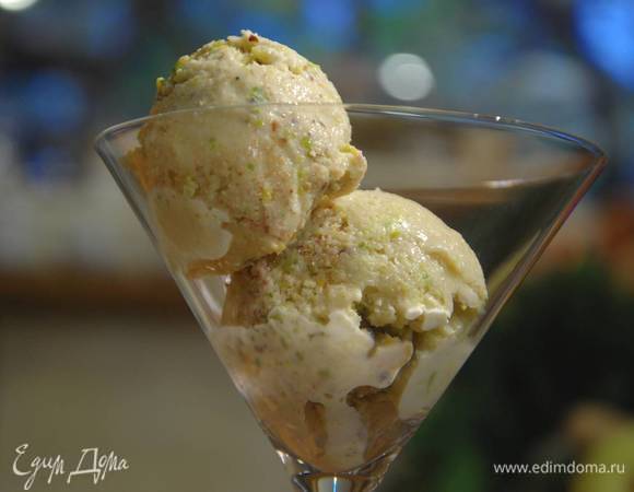 Апельсиново-фисташковое мороженое на сгущенке