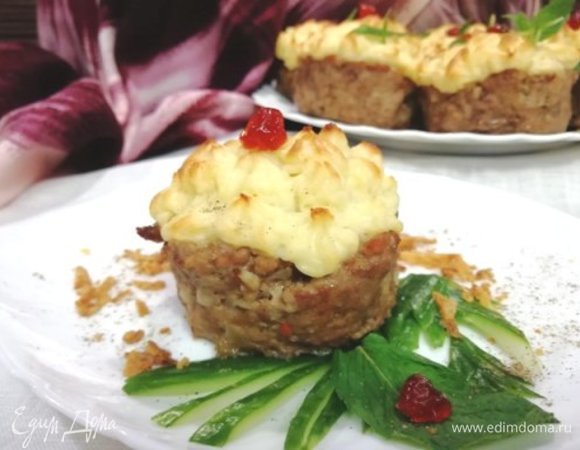 Мясные корзиночки с грибами