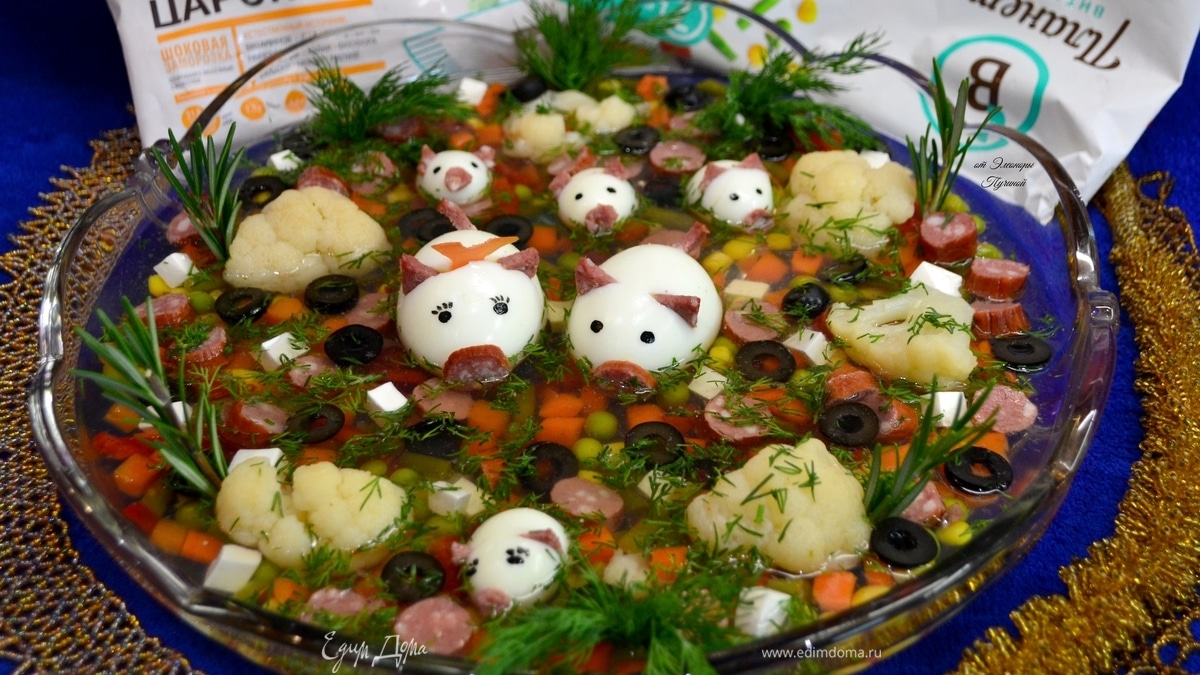 Заливное из овощей