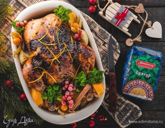 Фаршированная курица с сухофруктами Фаршированная курица с сухофруктами