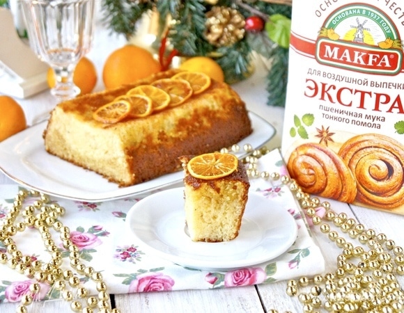 Мандариновый кекс с имбирем и корицей 