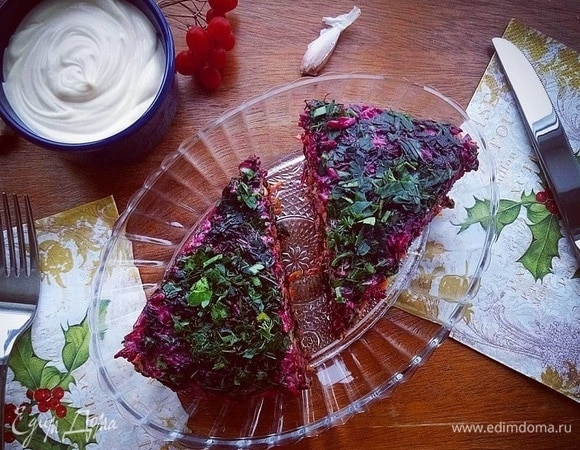 Печеночный торт «Ловелас» с морковью и свеклой Печеночный торт «Ловелас» с морковью и свеклой