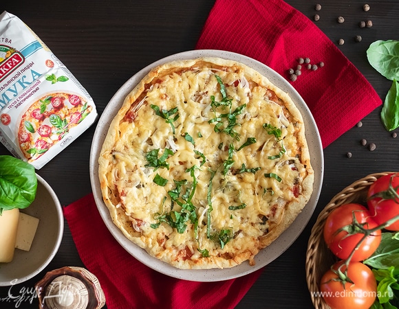 Лактовегетарианская пицца по мотивам Pizza Pugliese Лактовегетарианская пицца по мотивам Pizza Pugliese