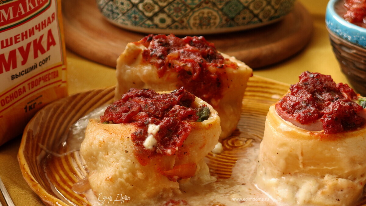 Ротоло с ветчиной и спаржей