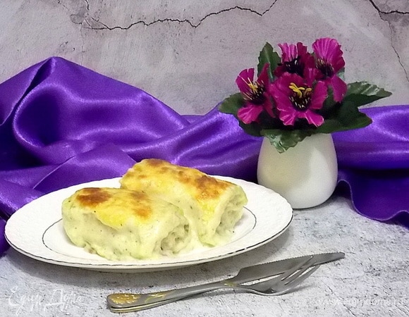 Рулет-лазанья в сливочном соусе Рулет-лазанья в сливочном соусе