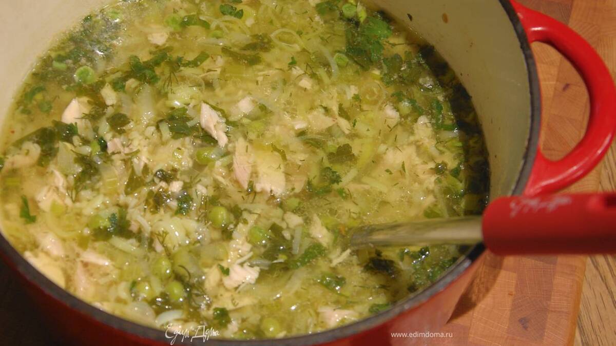 Куриный суп с булгуром и овощами