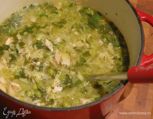 Куриный суп с булгуром и овощами