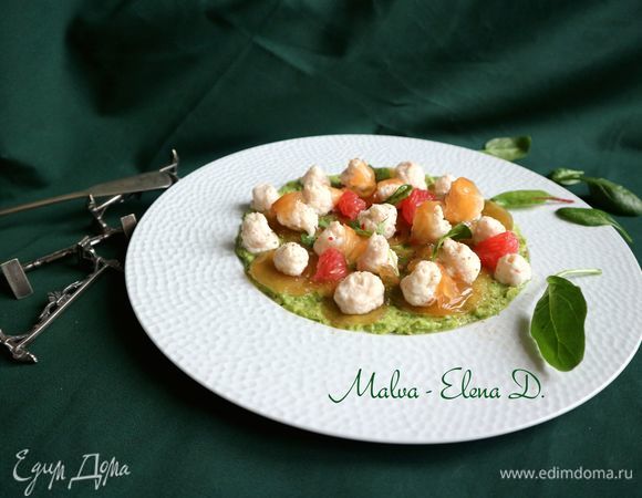 Креветки в грейпфрутовом желе «Тысяча островов» Креветки в грейпфрутовом желе «Тысяча островов»