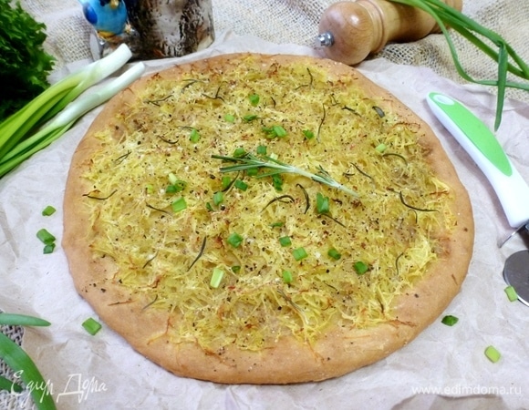 Картофельная пицца на сметане Картофельная пицца на сметане