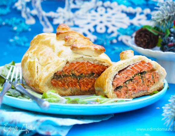 Лосось в песочном тесте с ароматным маслом Лосось в песочном тесте с ароматным маслом