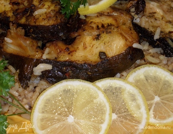 Рыба, запеченная с рисом Рыба, запеченная с рисом