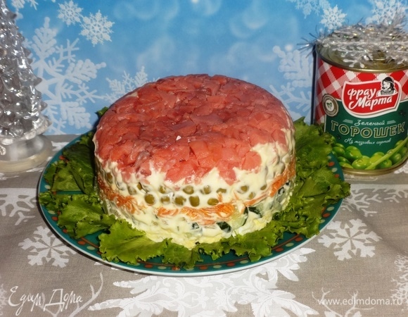 Слоеный салат «Красная шапочка»